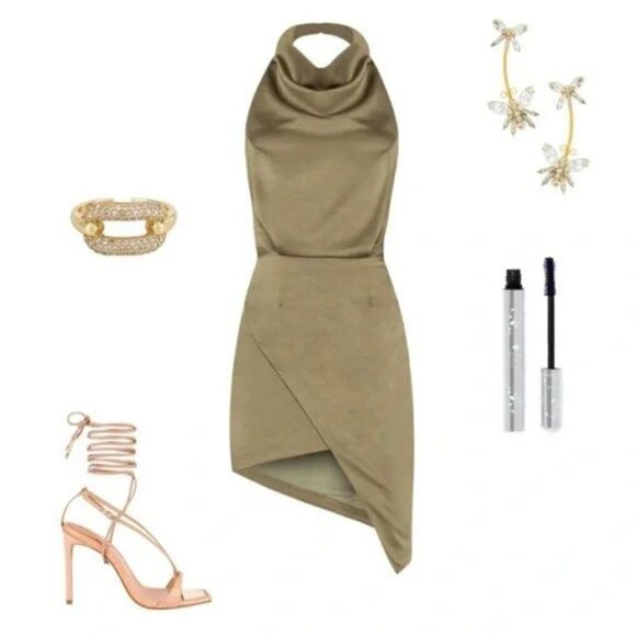 Elliatt x Revolve Camo Dress in Khaki - Picture 4 of 16